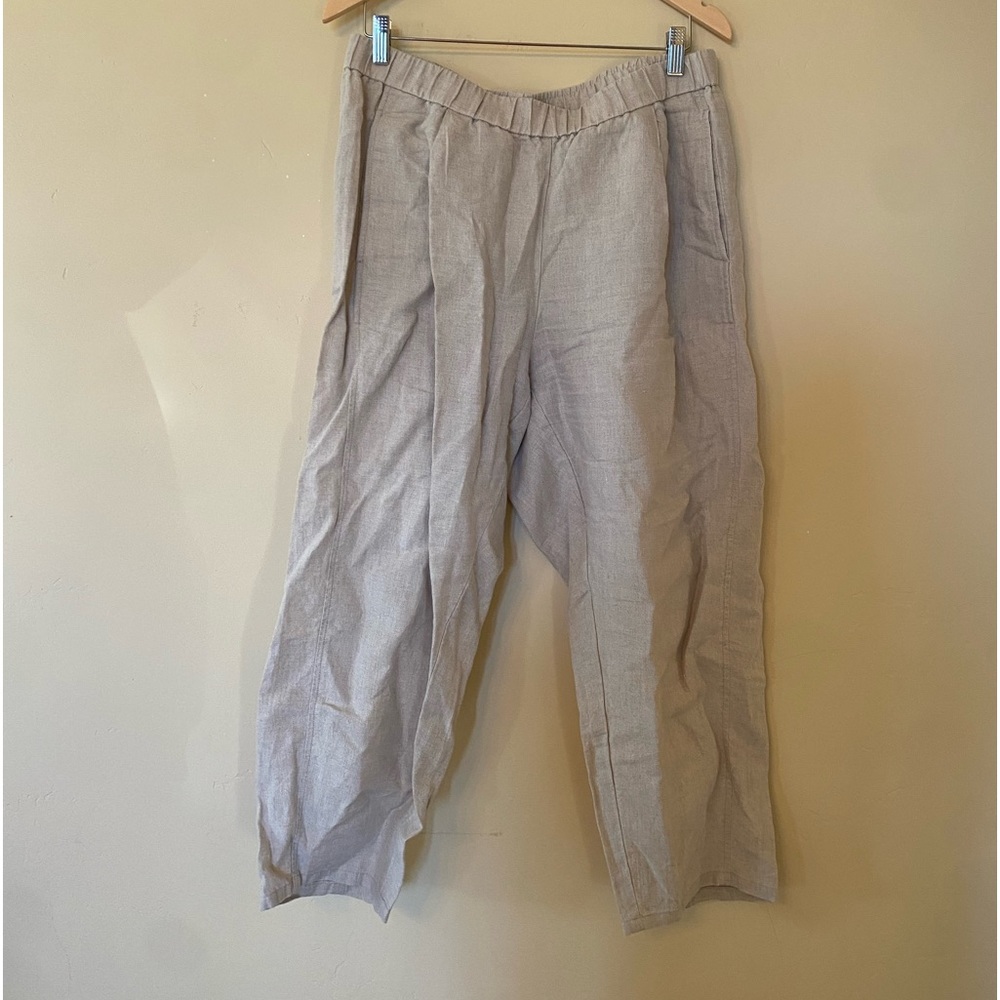 Eileen Fisher Beige Linen Pant